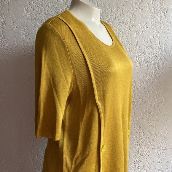 NINA RICCI PARIS VTG mustard color siut. Med?? As is - Picture 7 of 14